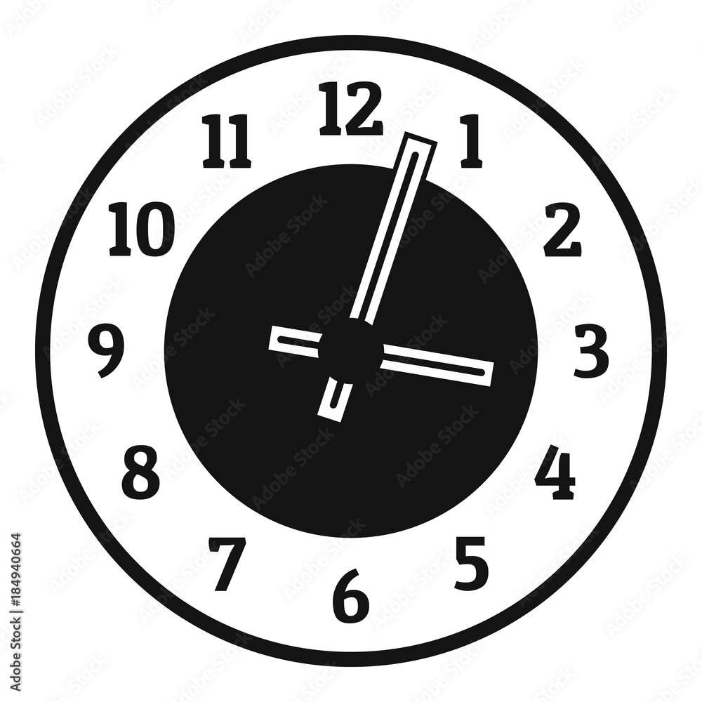 Poster clock concept icon. simple illustration of clock concept vector icon for web