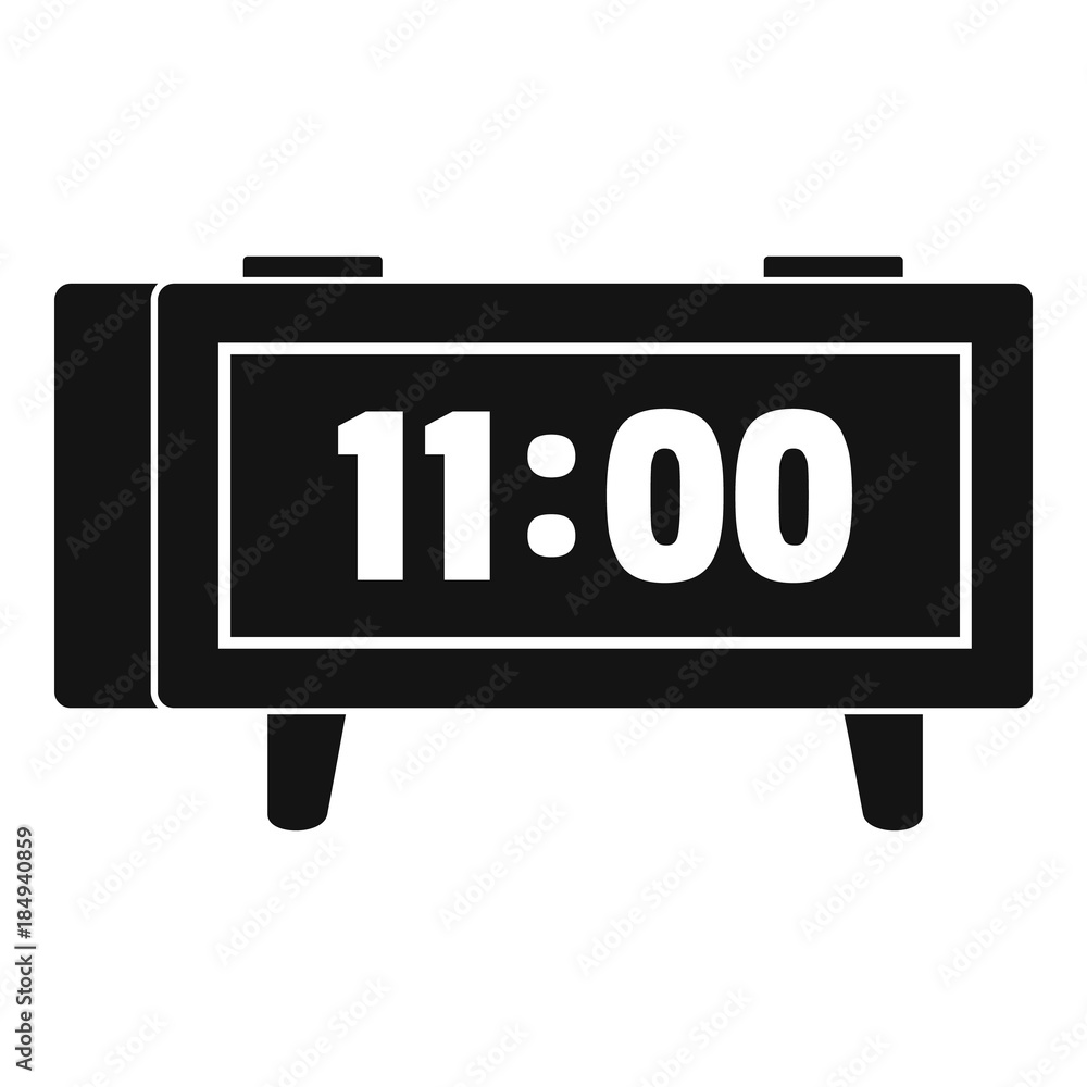 Poster alarm clock retro icon. simple illustration of alarm clock retro vector icon for web