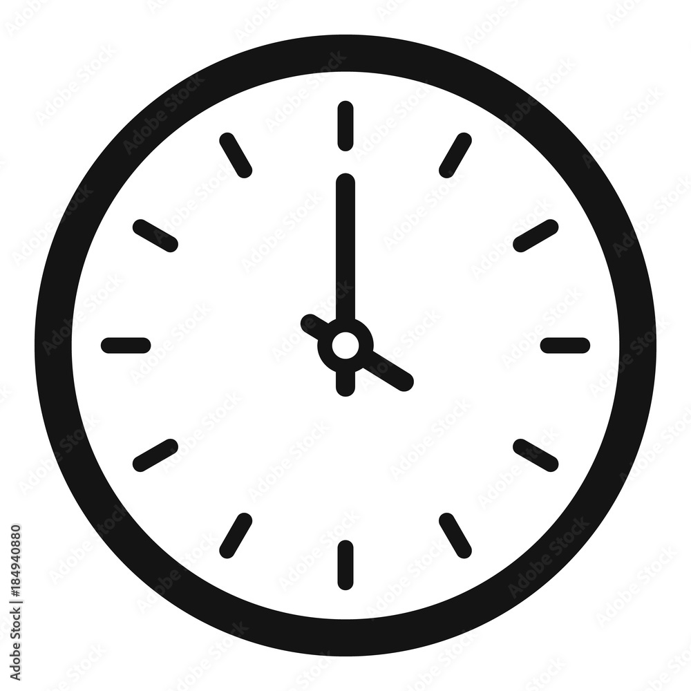 Aufkleber clock time icon. simple illustration of clock time vector icon for web