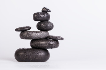 Spa stones isolated on white