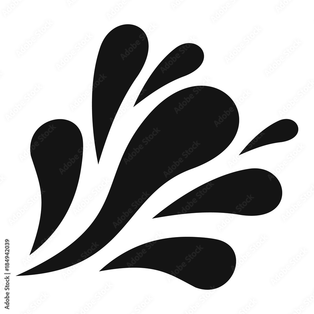 Poster wave splash icon. simple illustration of wave splash vector icon for web