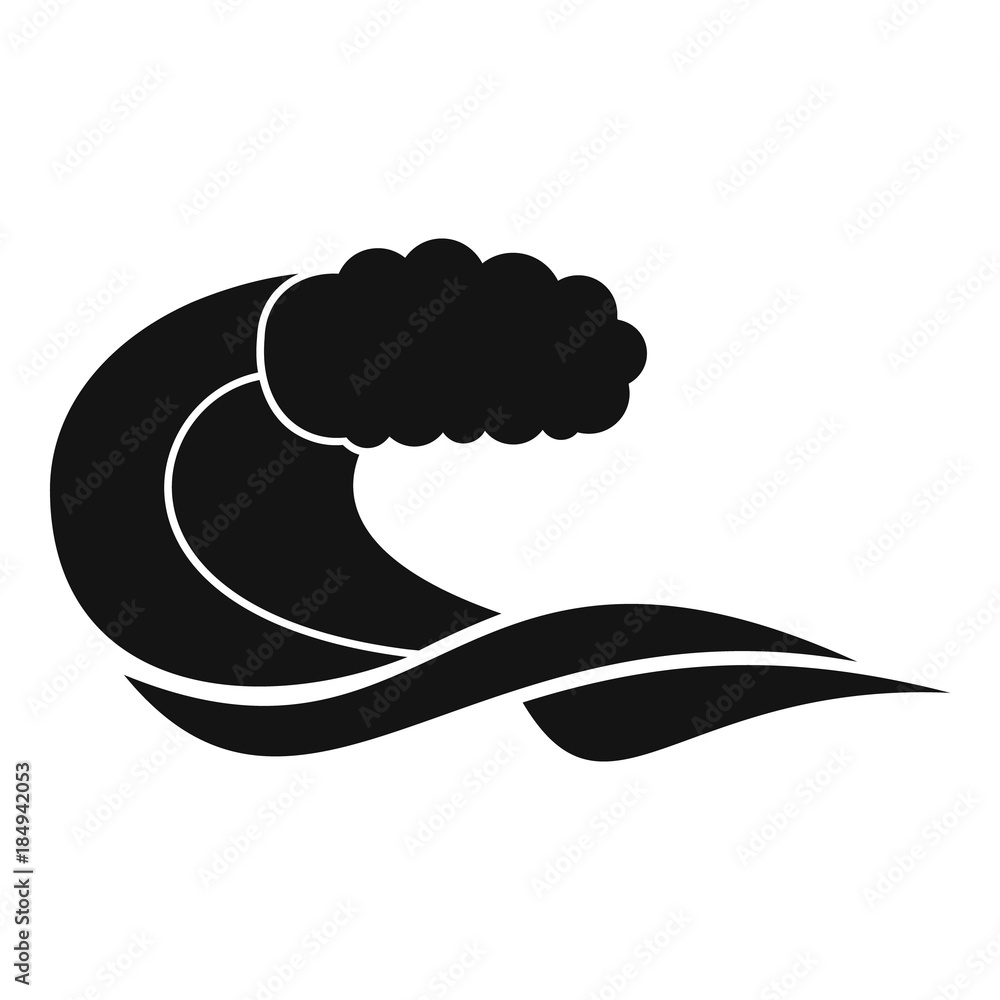 Poster wave composition icon. simple illustration of wave composition vector icon for web