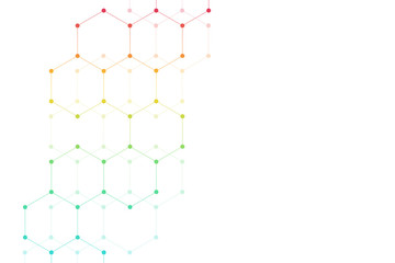 Abstract hexagonal background. Medical, scientific or technological concept. Geometric polygonal graphics. Illustration.