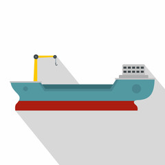 Obraz premium Ship freight icon. Flat illustration of ship freight vector icon for web