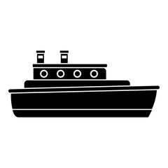 Ship travel icon. Simple illustration of ship travel vector icon for web