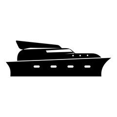 Yacht icon. Simple illustration of yacht vector icon for web