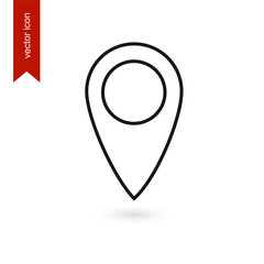 The icon is located black on a white background. Navigation map,