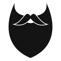 Dense beard icon. Simple illustration of dense beard vector icon for web