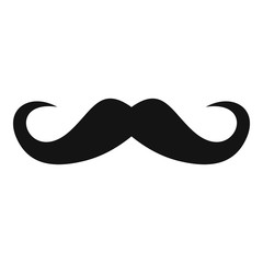 Handlebar mustache icon. Simple illustration of handlebar mustache vector icon for web - obrazy, fototapety, plakaty