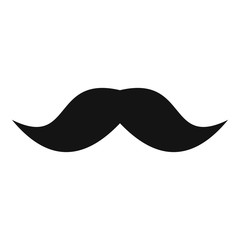 English mustache icon. Simple illustration of english mustache vector icon for web