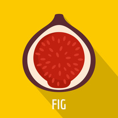 Fig icon. Flat illustration of fig vector icon for web