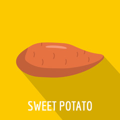 Sweet potato icon. Flat illustration of sweet potato vector icon for web
