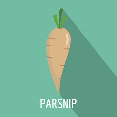 Parsnip icon. Flat illustration of parsnip vector icon for web - obrazy, fototapety, plakaty
