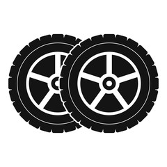 Obraz premium Car tyre icon. Simple illustration of car tyre vector icon for web