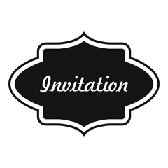 Invite label icon. Simple illustration of invite label vector icon for web