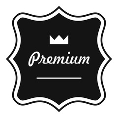 Premium label icon. Simple illustration of premium label vector icon for web