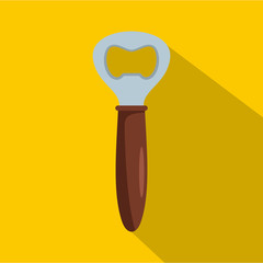 Bottle opener icon. Flat illustration of bottle opener vector icon for web