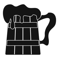 Big beer mug icon. Simple illustration of big beer mug vector icon for web
