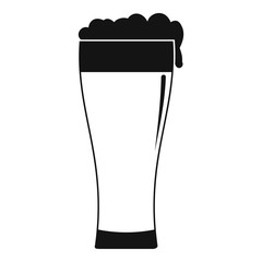 Glass of beverage icon. Simple illustration of glass of beverage vector icon for web
