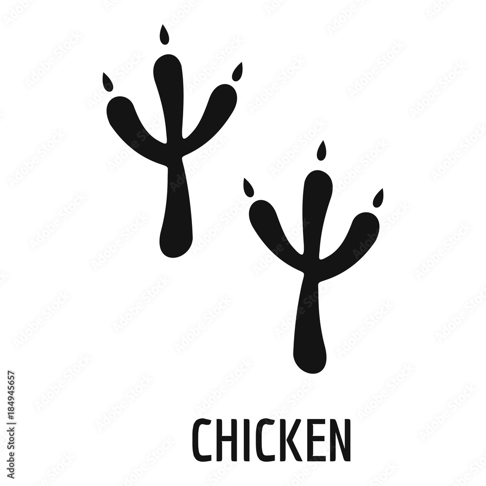 Poster chicken step icon. simple illustration of chicken step vector icon for web