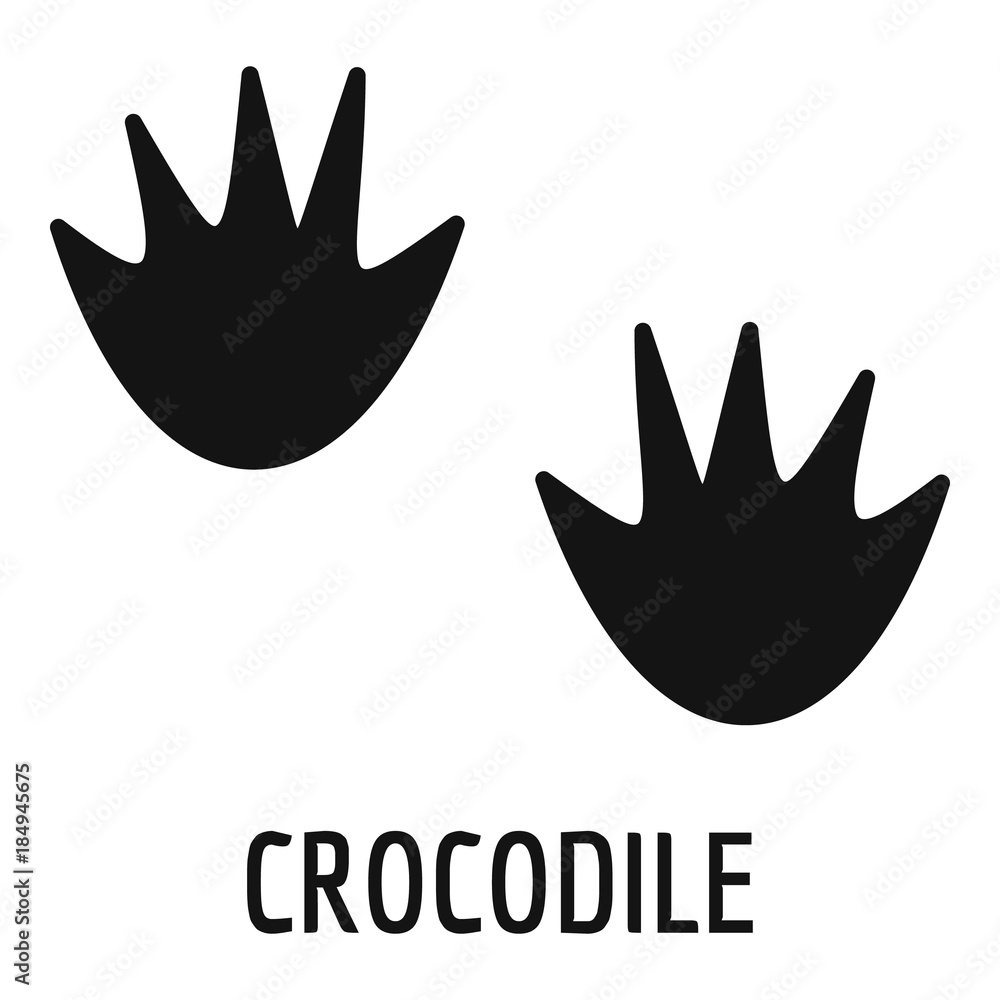 Poster crocodile step icon. simple illustration of crocodile step vector icon for web