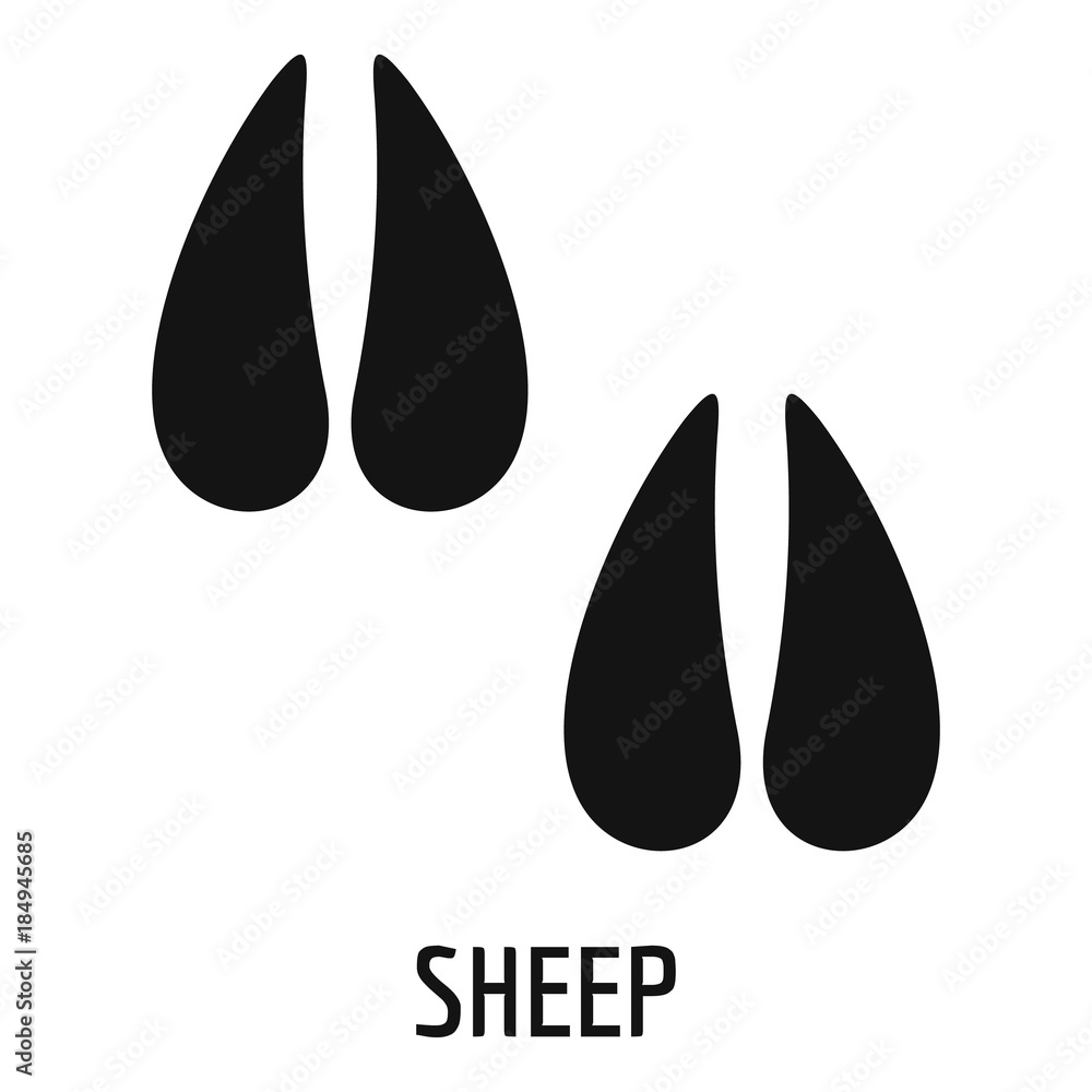 Aufkleber sheep step icon. simple illustration of sheep step vector icon for web