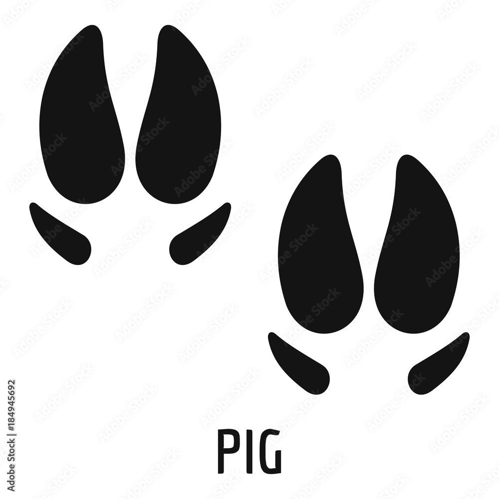 Aufkleber pig step icon. simple illustration of pig step vector icon for web
