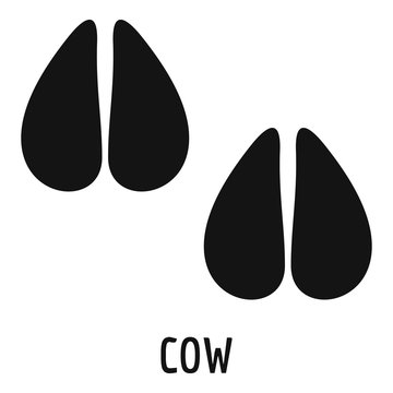 Cow step icon. Simple illustration of cow step vector icon for web