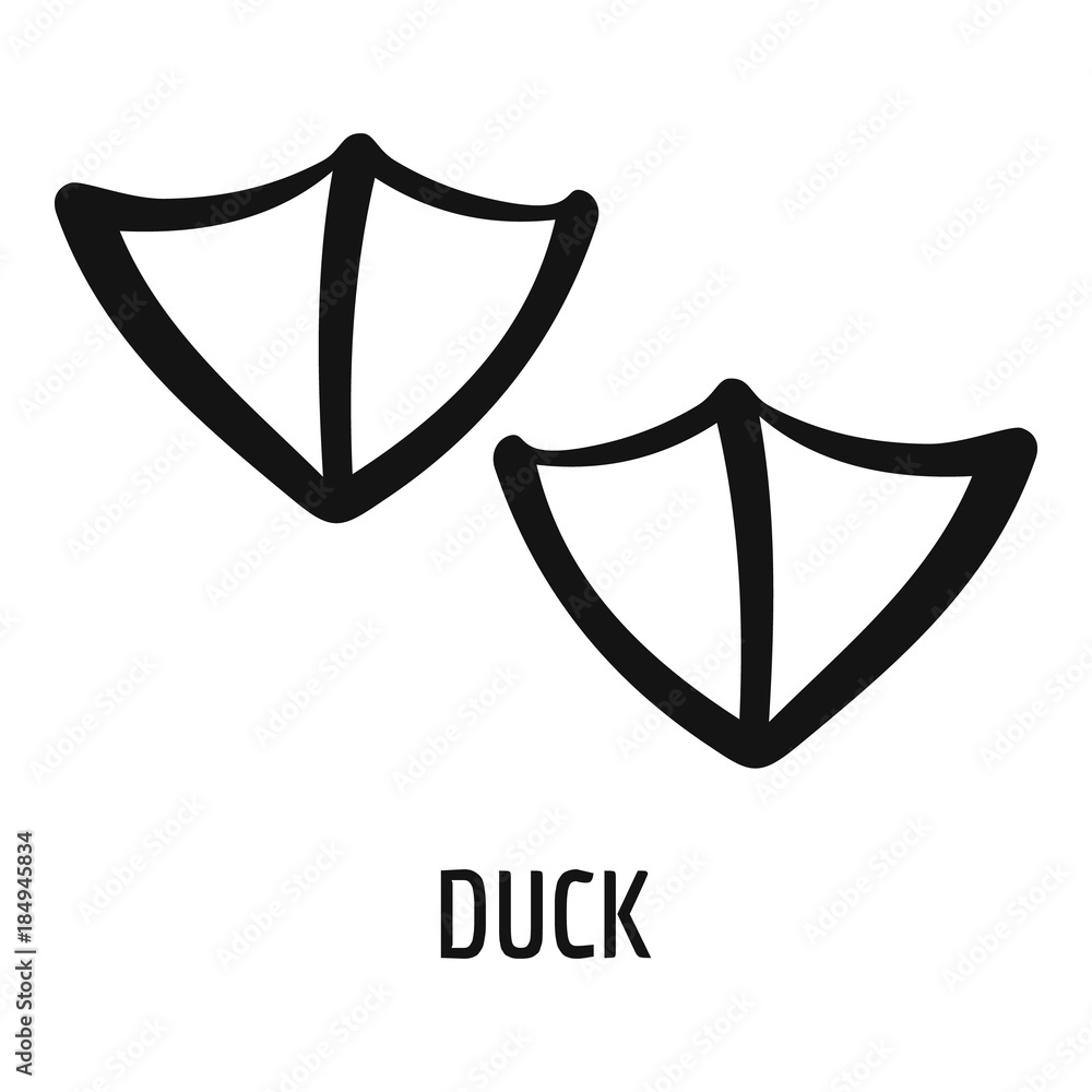 Poster duck step icon. simple illustration of duck step vector icon for web