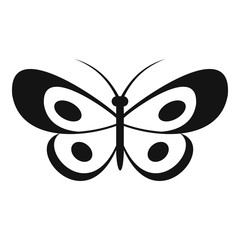 Tropical butterfly icon. Simple illustration of tropical butterfly vector icon for web