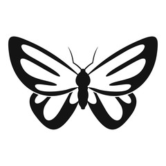 Exotic butterfly icon. Simple illustration of exotic butterfly vector icon for web