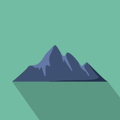 Fototapeta na wymiar Mountain adventure icon. Flat illustration of mountain adventure vector icon for web