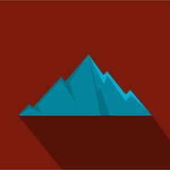 Pointing mountain icon. Flat illustration of pointing mountain vector icon for web