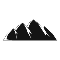 Large mountain icon. Simple illustration of large mountain vector icon for web