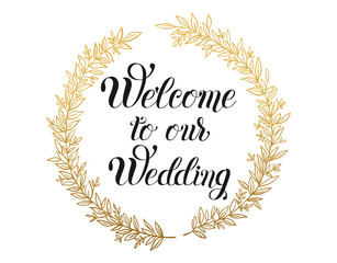 Welcome hand lettering