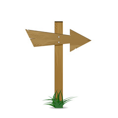 Wooden arrow pointer