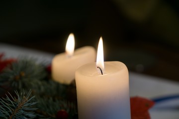 Candles on a table. Slovakia