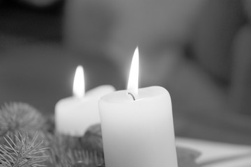 Candles on a table. Slovakia