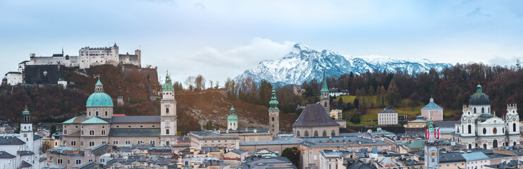 Naklejka premium Salzburg Panorama, Austria