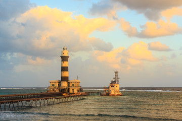 Fototapeta na wymiar Lighthouse. Deadalus reef.