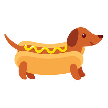 Hot Dog Stock Illustration - Download Image Now - Hot Dog, Cartoon