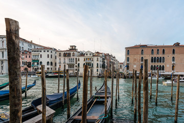 Fototapeta na wymiar Venice with famous gondolas