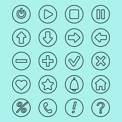 Simple Set of Vector Line Icons