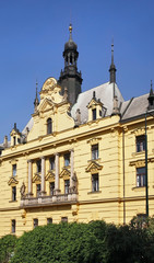 Fototapeta na wymiar Prague municipal court at Charles square. Czech Republic