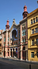 Obraz premium Jubilee synagogue - Jerusalem synagogue in Prague. Czech Republic