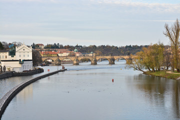 Charles Bridge across the Vltava in Prague.