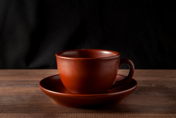 a cup of coffee on a plate