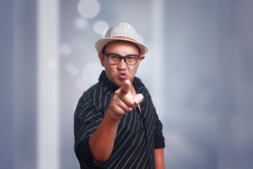 Cynical Angry Asian Man Expression