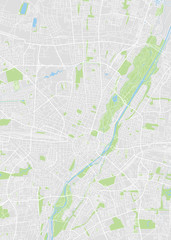 Obraz premium Munich colored vector map