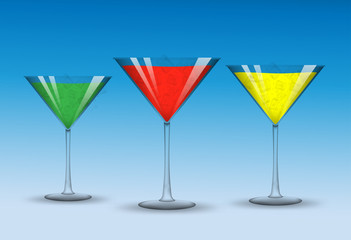 Drink in triangle glass